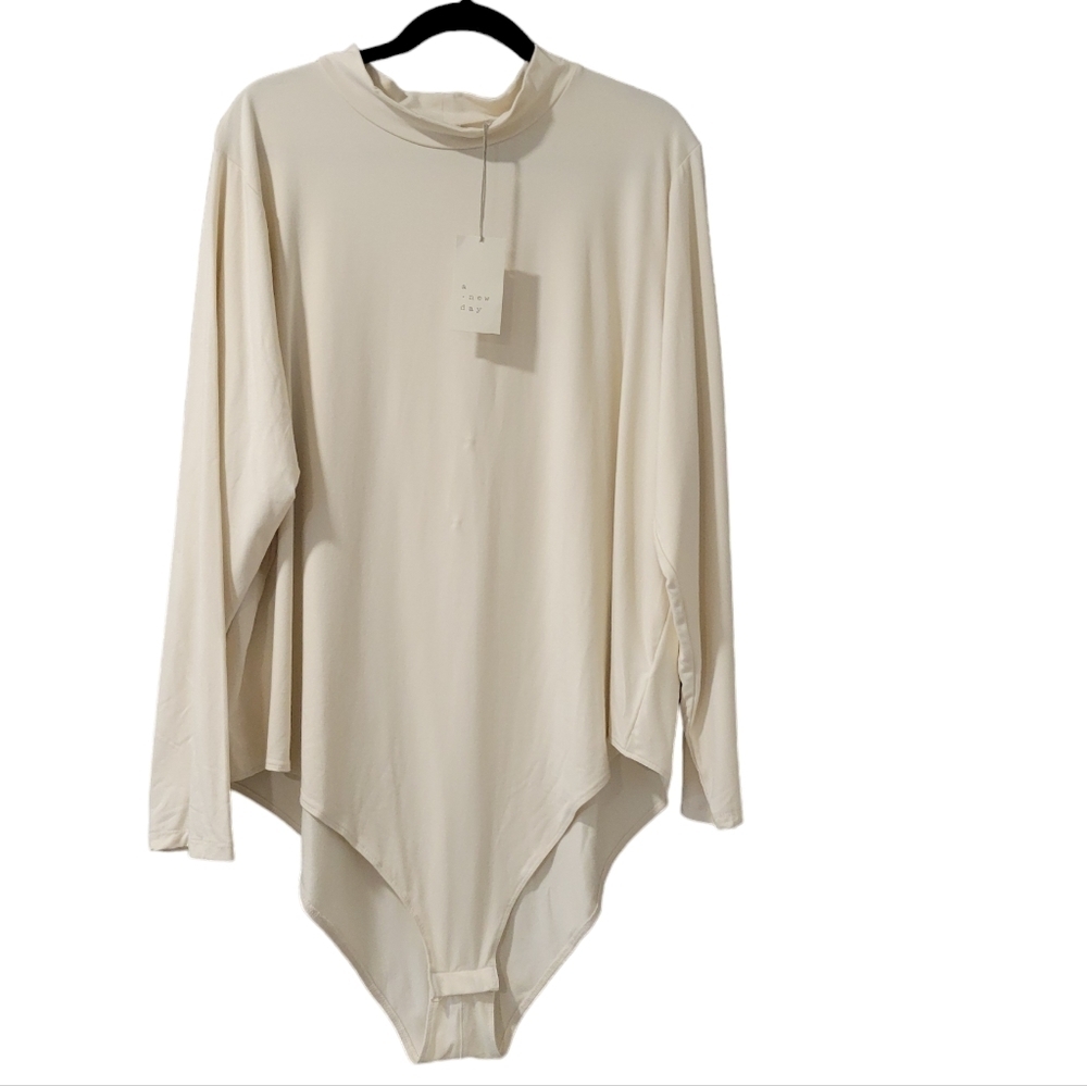 A New Day Cream Bodysuit Plus Size 4X
